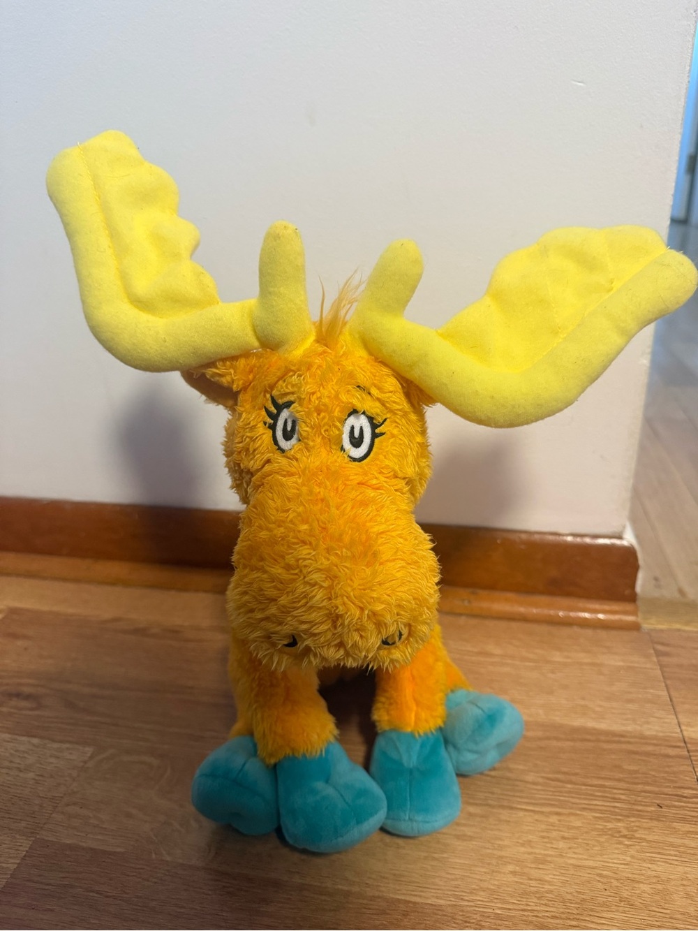 Kohls Care Dr. Seuss Thidwick Big-Hearted Moose Orange w/Yellow Antlers 2016 15"